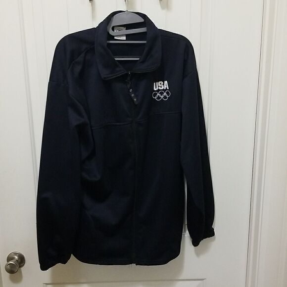 Official Vintage Olympic Zip up Sweat jacket Wmn's sz XL - Picture 3 of 6